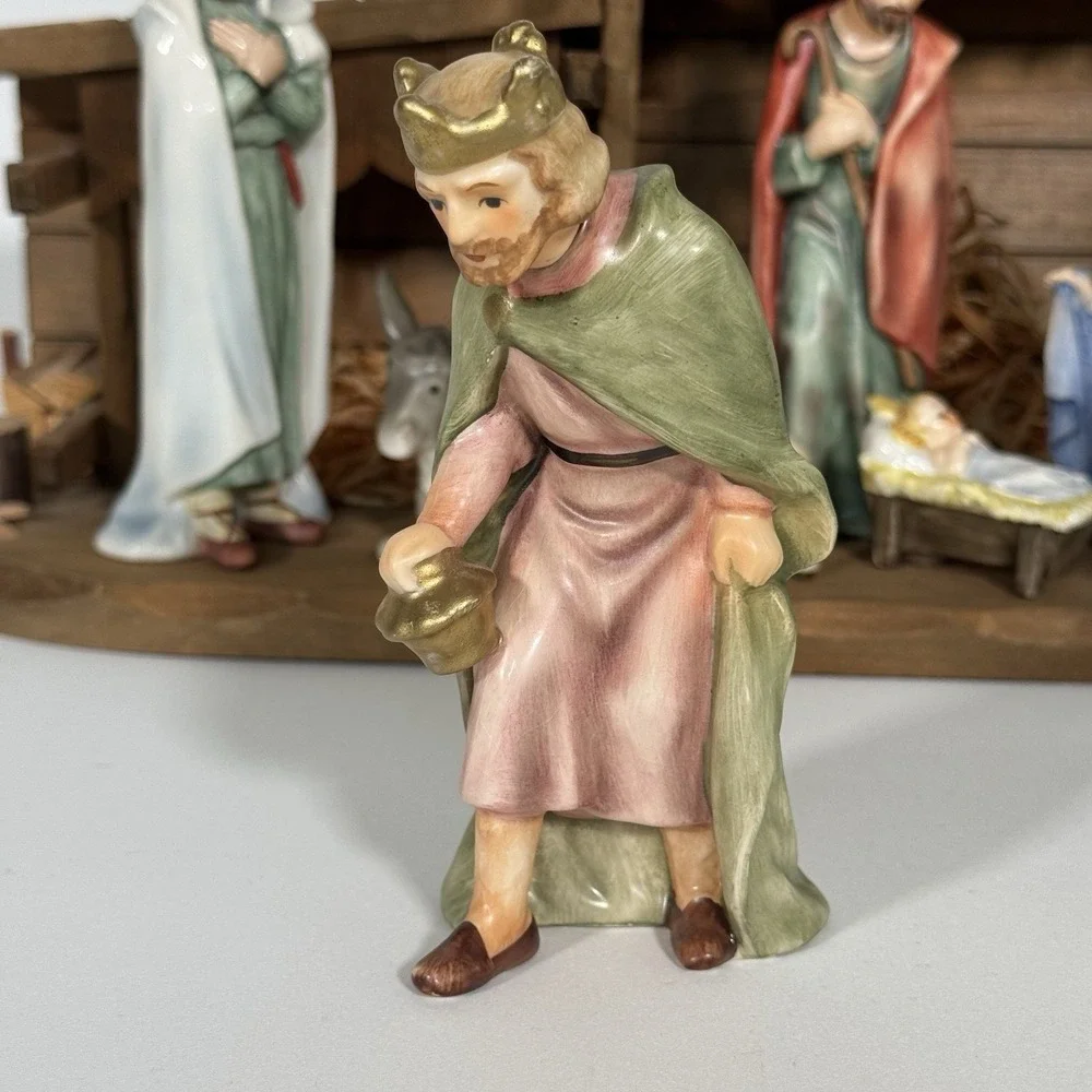 Vintage Goebel Hummel Nativity Set West Germany Porcelain Figurines with Stable